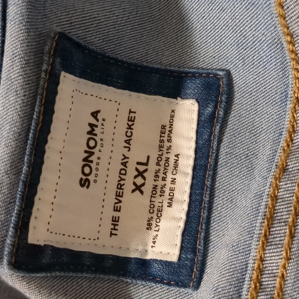 Sonoma stretch denim jacket size XXL - Picture 6 of 11